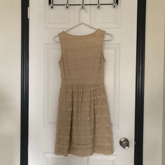 Net Tan Dress - Picture 2 of 2